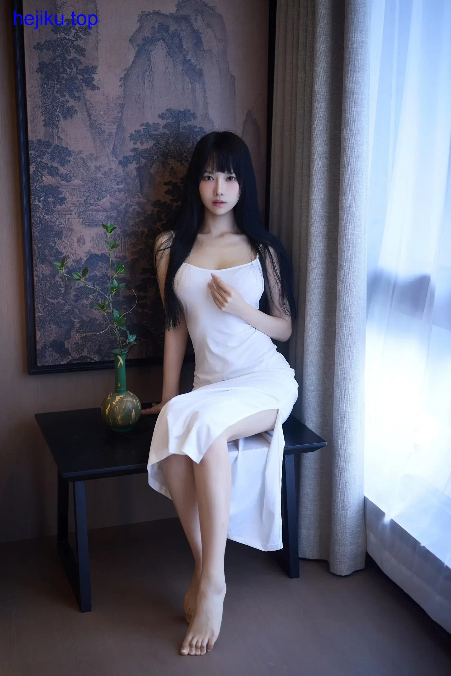 shika小鹿鹿白色泳装图包