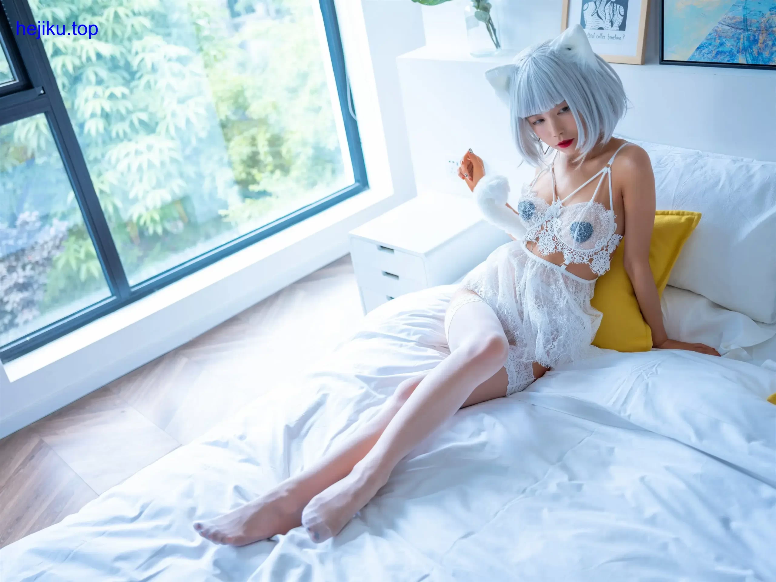 水淼aqua白猫图片包